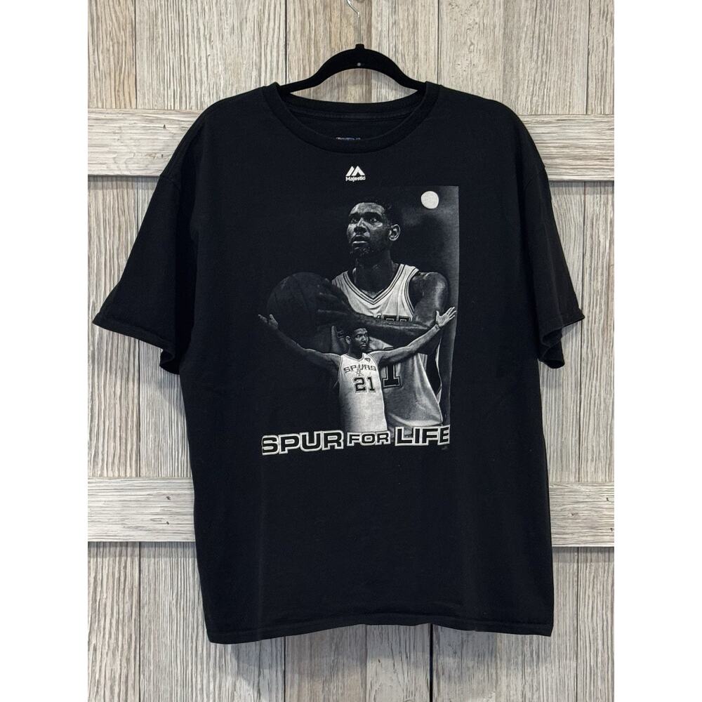 NBA‎ Tim Duncan San Antonio Spurs #21 Mens Tshirt Spur for Life XL Majestic